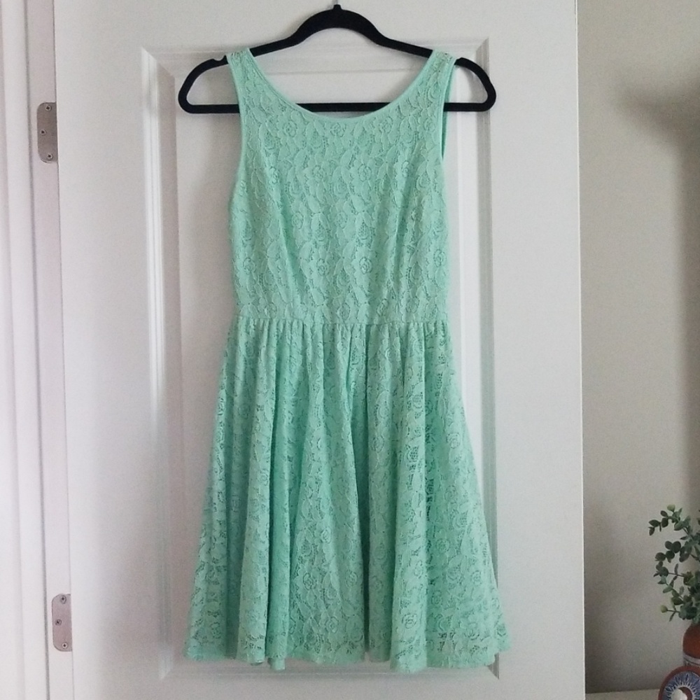 Teal lace sundress